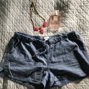J. Crew chambray drawstring shorts